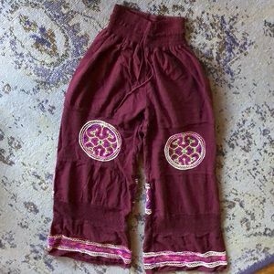 Hand stitched pants by the women of the Shipibo tribe in the Peruvian jungle